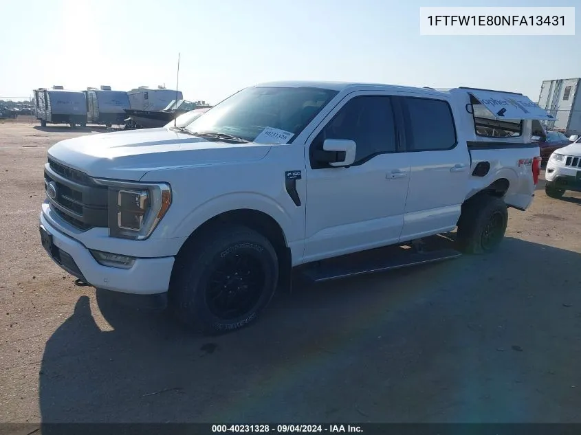 1FTFW1E80NFA13431 2022 Ford F-150 Supercrew