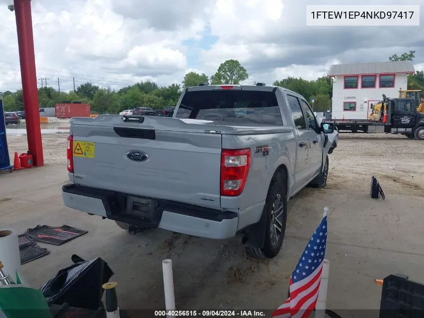 2022 Ford F-150 Xl VIN: 1FTEW1EP4NKD97417 Lot: 40256515