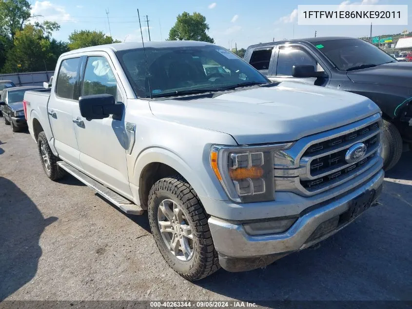 2022 Ford F-150 Xlt VIN: 1FTFW1E86NKE92011 Lot: 40263344