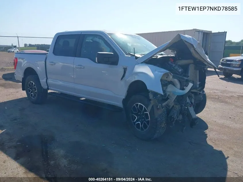 2022 Ford F-150 Xlt VIN: 1FTEW1EP7NKD78585 Lot: 40264151