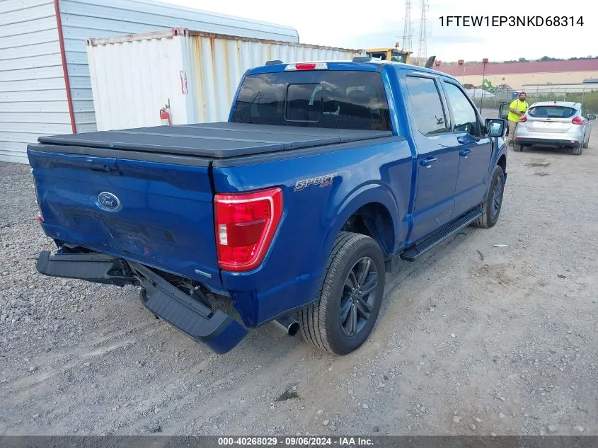 2022 Ford F-150 Xlt VIN: 1FTEW1EP3NKD68314 Lot: 40268029