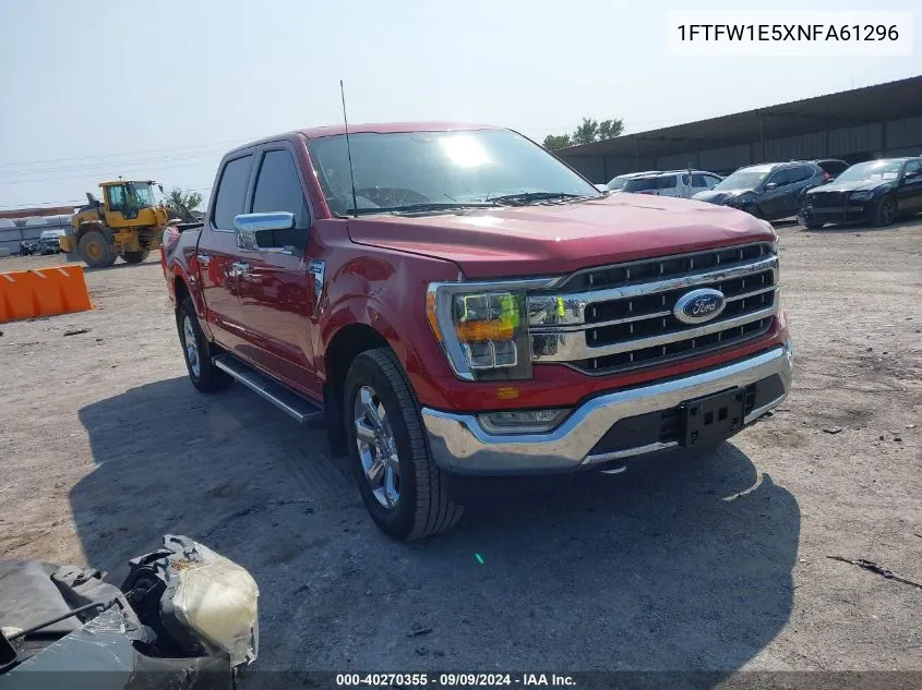 2022 Ford F-150 Lariat VIN: 1FTFW1E5XNFA61296 Lot: 40270355