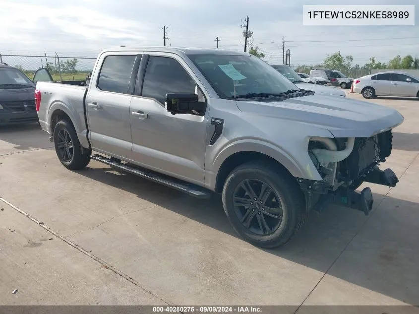 2022 Ford F-150 Xlt VIN: 1FTEW1C52NKE58989 Lot: 40280275