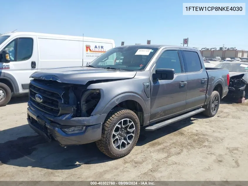 2022 Ford F-150 Xlt VIN: 1FTEW1CP8NKE4030 Lot: 40302760