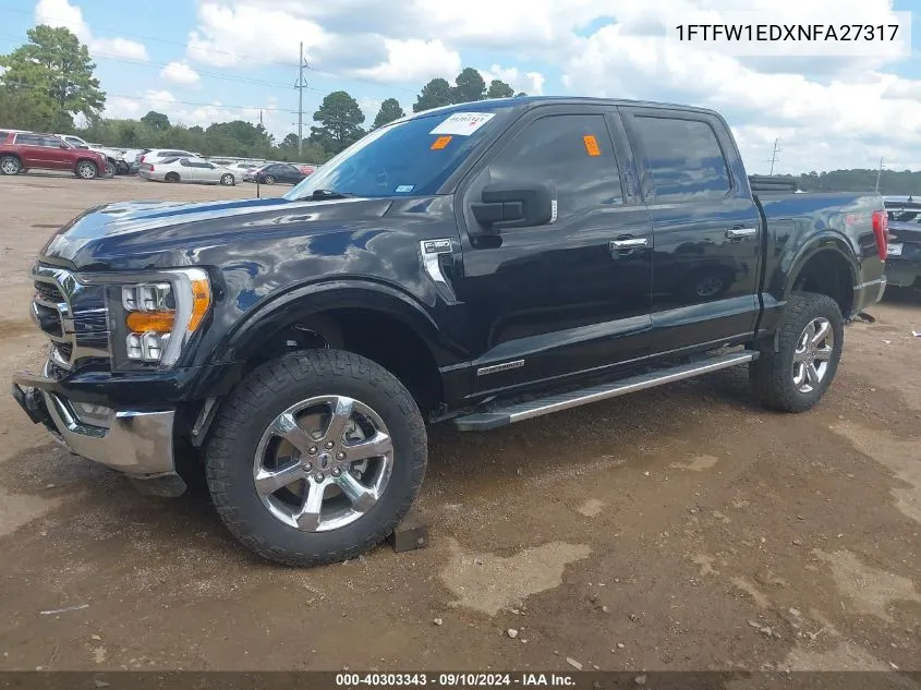 1FTFW1EDXNFA27317 2022 Ford F-150 Xlt