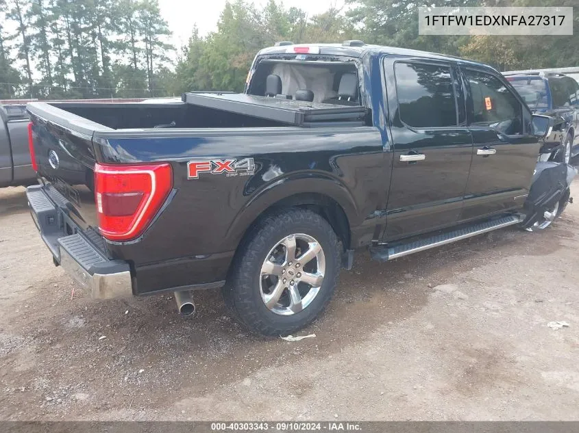 1FTFW1EDXNFA27317 2022 Ford F-150 Xlt