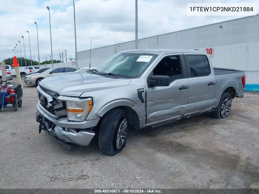 2022 Ford F-150 Xl VIN: 1FTEW1CP3NKD21884 Lot: 40310671