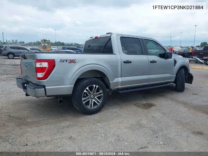 2022 Ford F-150 Xl VIN: 1FTEW1CP3NKD21884 Lot: 40310671