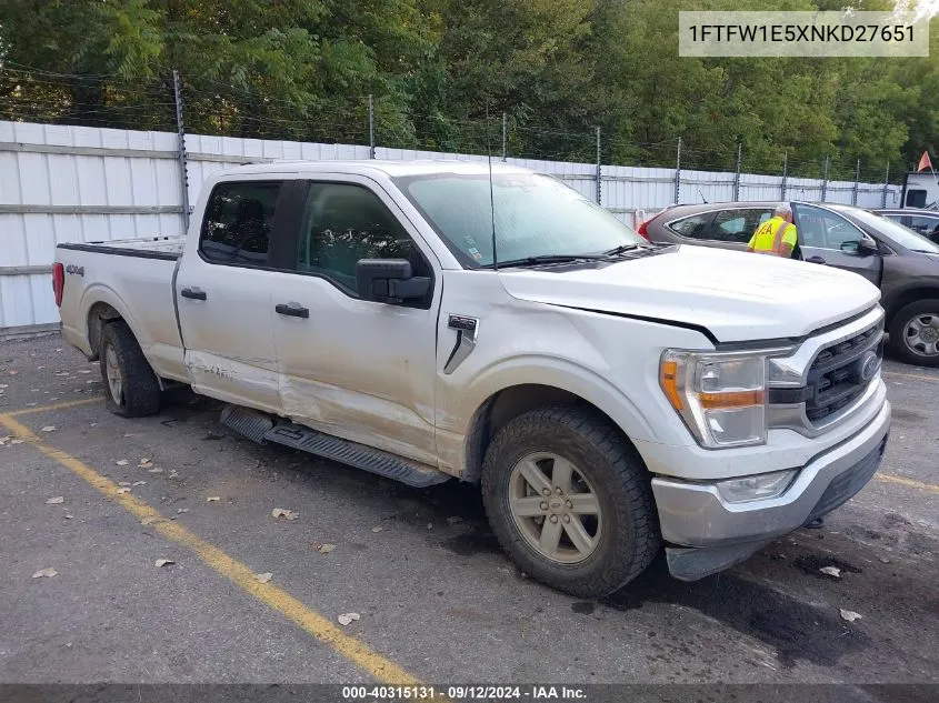 1FTFW1E5XNKD27651 2022 Ford F-150 Xlt