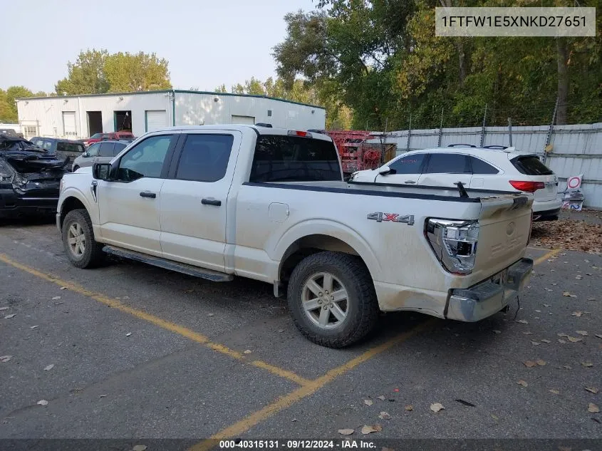 1FTFW1E5XNKD27651 2022 Ford F-150 Xlt