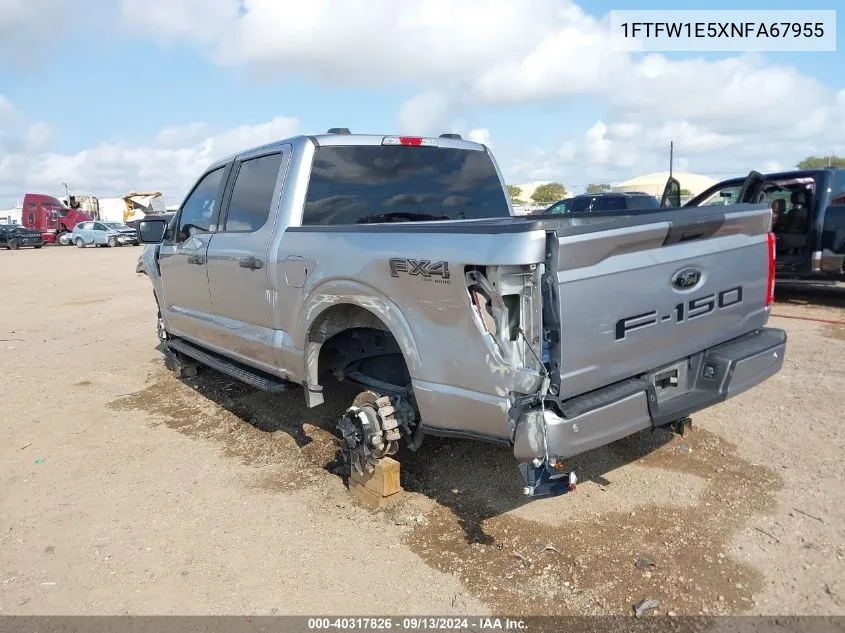 1FTFW1E5XNFA67955 2022 Ford F150 Supercrew