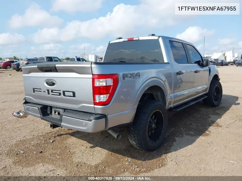 1FTFW1E5XNFA67955 2022 Ford F150 Supercrew