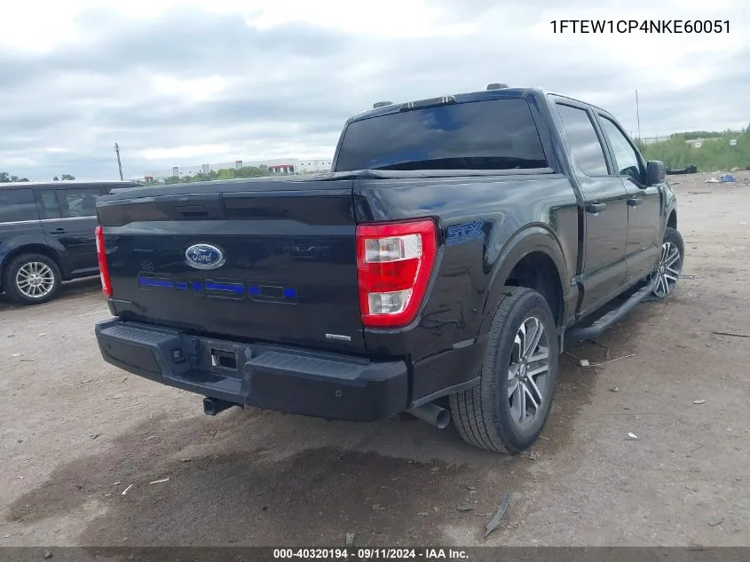 2022 Ford F-150 Supercrew VIN: 1FTEW1CP4NKE60051 Lot: 40320194