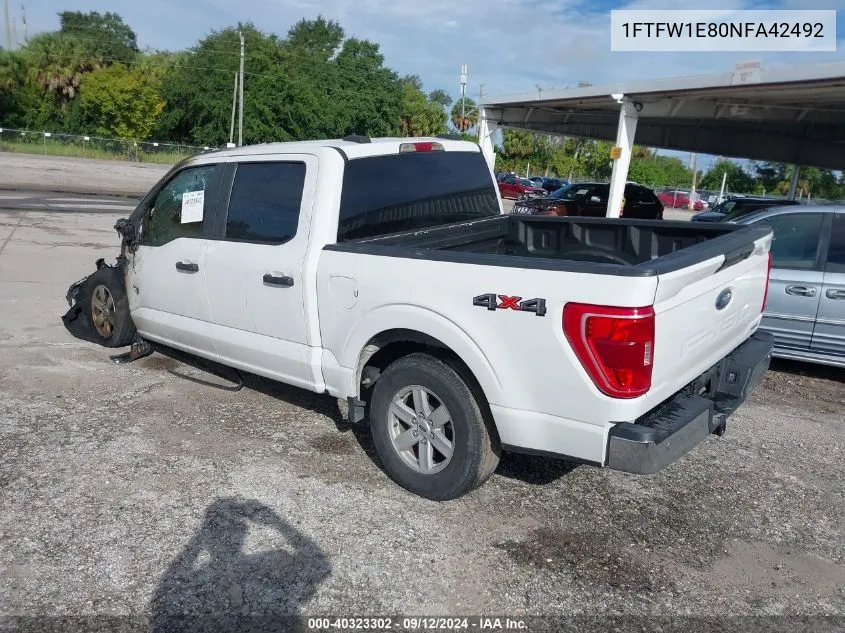 1FTFW1E80NFA42492 2022 Ford F-150 Xlt