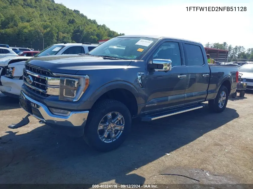 1FTFW1ED2NFB51128 2022 Ford F-150 Lariat