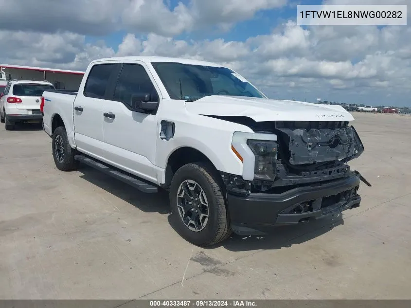 2022 Ford F-150 Lightning Pro VIN: 1FTVW1EL8NWG00282 Lot: 40333487