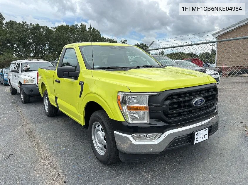 2022 Ford F-150 Xl VIN: 1FTMF1CB6NKE04984 Lot: 40351060