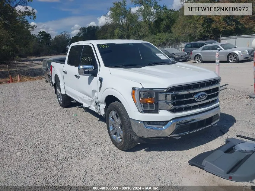 2022 Ford F-150 Lariat VIN: 1FTFW1E82NKF06972 Lot: 40368559