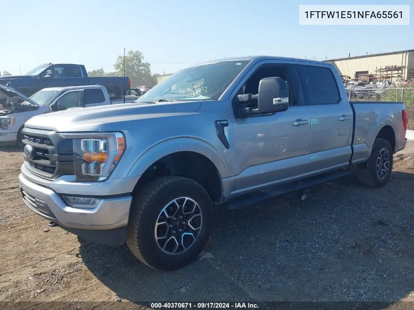 1FTFW1E51NFA65561 2022 Ford F-150 Xlt