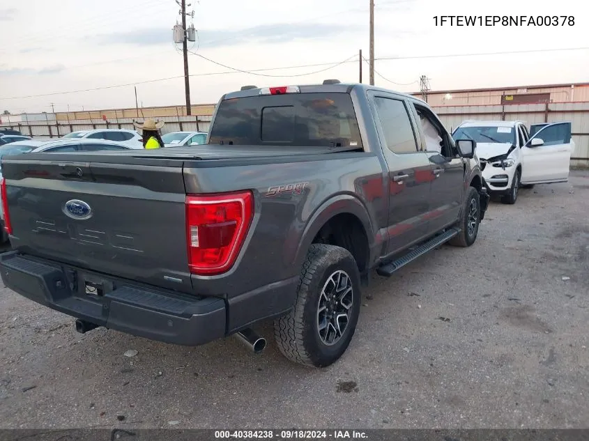 2022 Ford F-150 Xlt VIN: 1FTEW1EP8NFA00378 Lot: 40384238