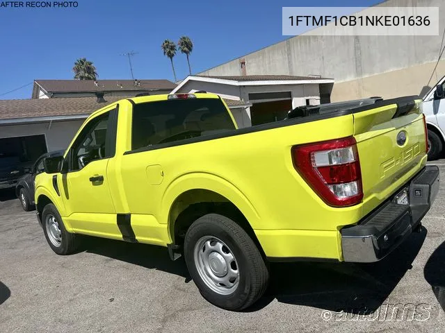 2022 Ford F-150 Xl VIN: 1FTMF1CB1NKE01636 Lot: 40386135