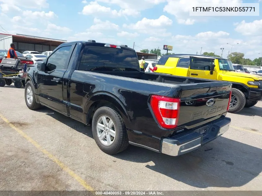 2022 Ford F-150 Xl VIN: 1FTMF1C53NKD55771 Lot: 40400053