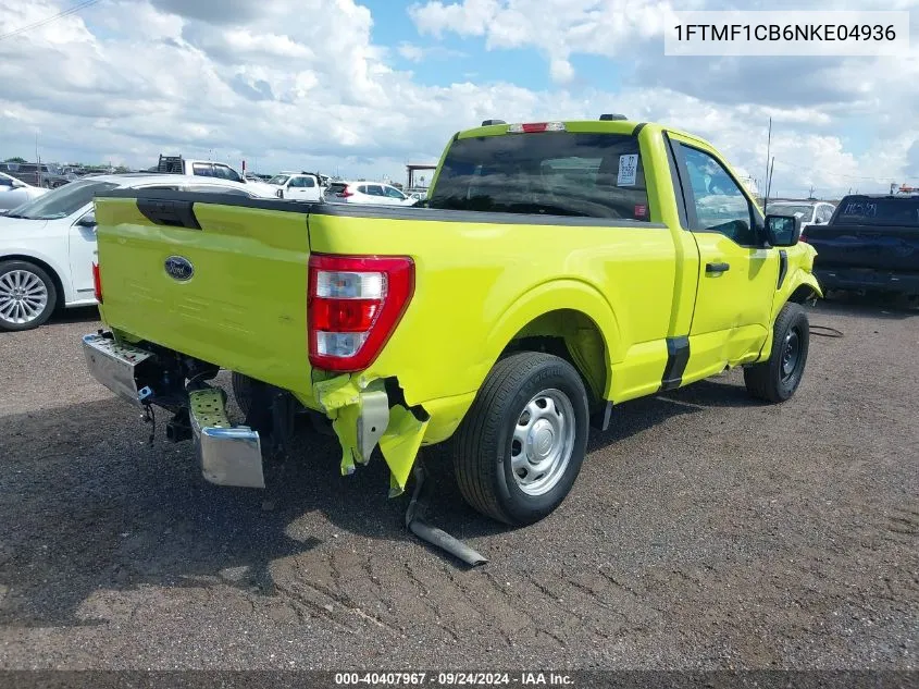 2022 Ford F-150 VIN: 1FTMF1CB6NKE04936 Lot: 40407967