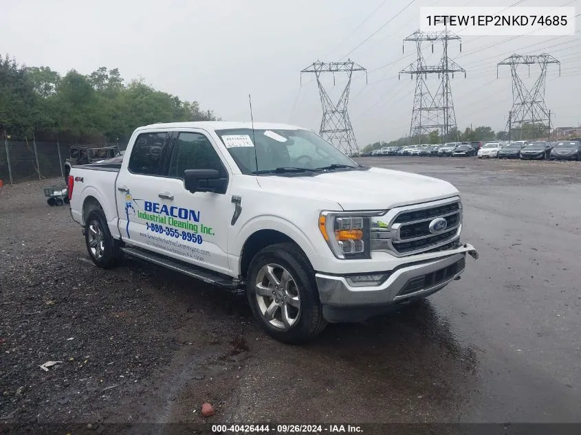 2022 Ford F-150 Xlt VIN: 1FTEW1EP2NKD74685 Lot: 40426444