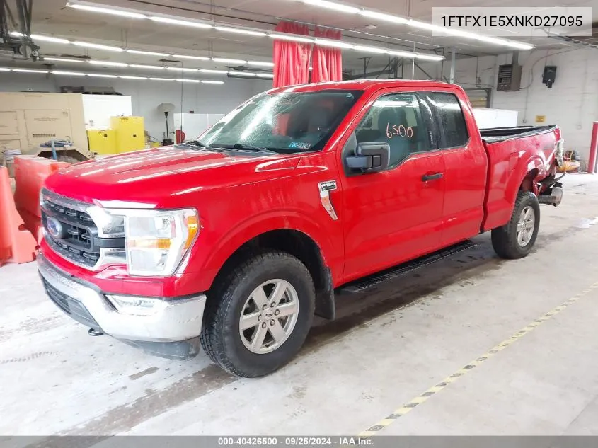 2022 Ford F-150 Xlt VIN: 1FTFX1E5XNKD27095 Lot: 40426500