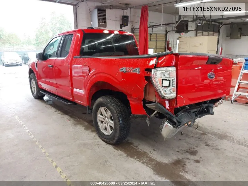 2022 Ford F-150 Xlt VIN: 1FTFX1E5XNKD27095 Lot: 40426500