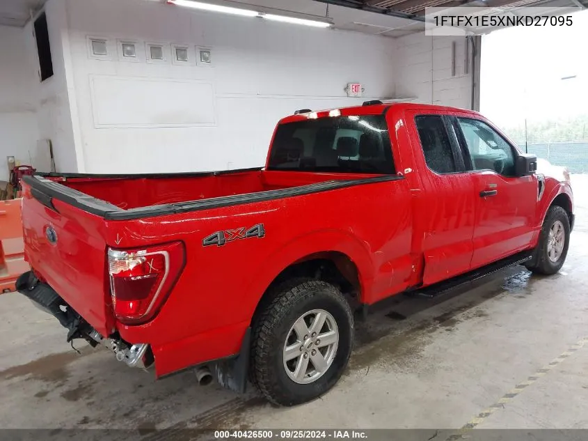 2022 Ford F-150 Xlt VIN: 1FTFX1E5XNKD27095 Lot: 40426500