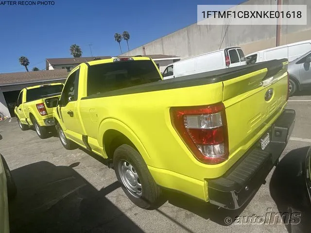 2022 Ford F150 VIN: 1FTMF1CBXNKE01618 Lot: 40433523