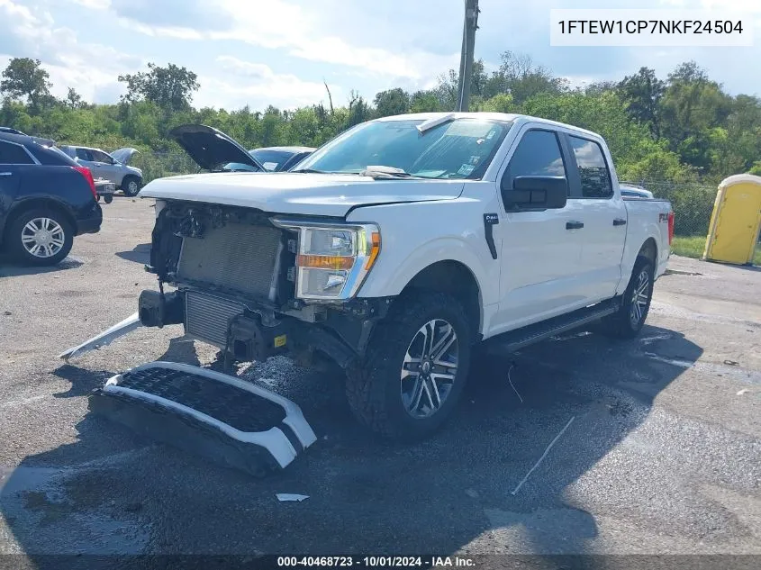 2022 Ford F-150 Xl VIN: 1FTEW1CP7NKF24504 Lot: 40468723