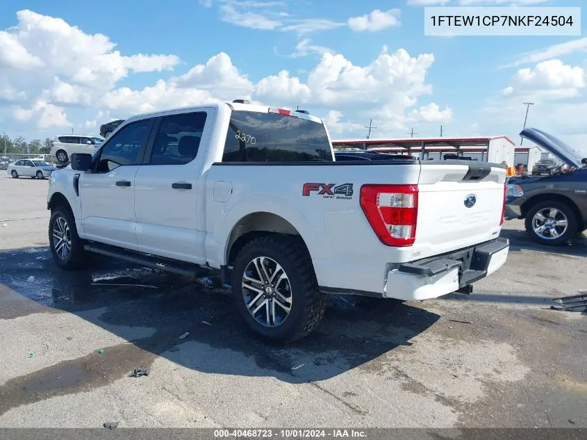 2022 Ford F-150 Xl VIN: 1FTEW1CP7NKF24504 Lot: 40468723