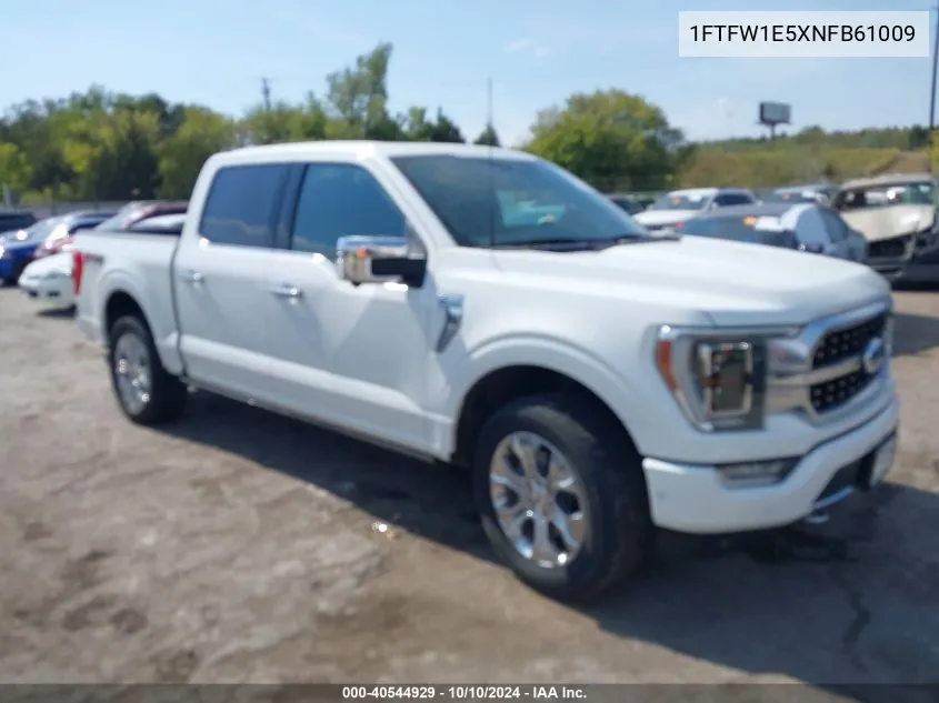 2022 Ford F-150 Platinum VIN: 1FTFW1E5XNFB61009 Lot: 40544929