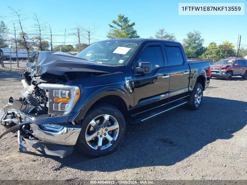 2022 Ford F-150 Xlt VIN: 1FTFW1E87NKF13559 Lot: 40546923