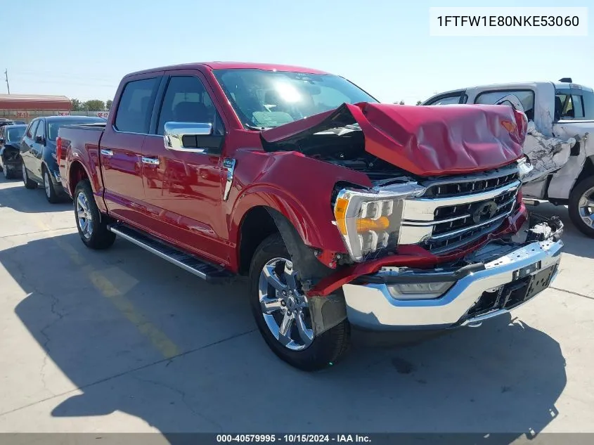 2022 Ford F-150 Lariat VIN: 1FTFW1E80NKE53060 Lot: 40579995