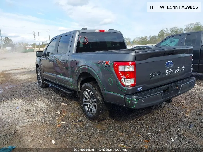 2022 Ford F-150 Xl VIN: 1FTFW1E54NFA59866 Lot: 40604619