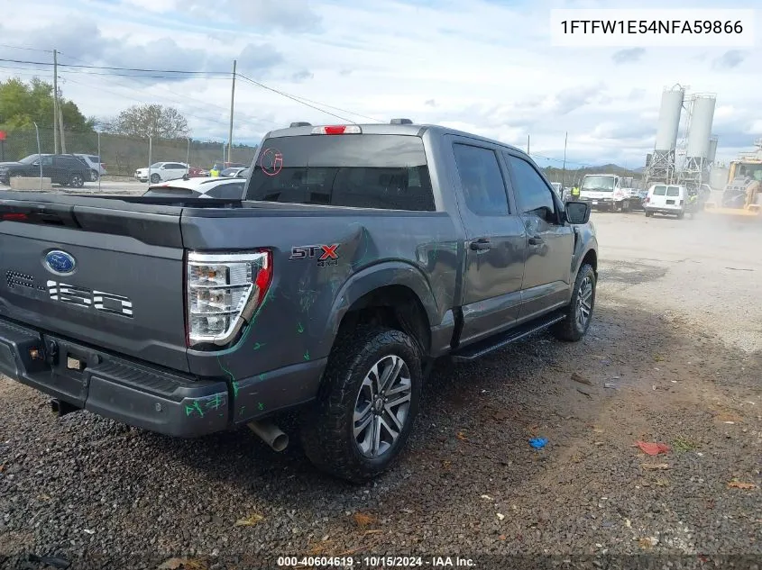 2022 Ford F-150 Xl VIN: 1FTFW1E54NFA59866 Lot: 40604619