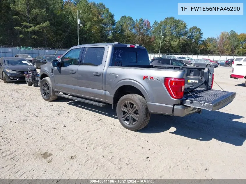 2022 Ford F-150 Xlt VIN: 1FTFW1E56NFA45290 Lot: 40611186