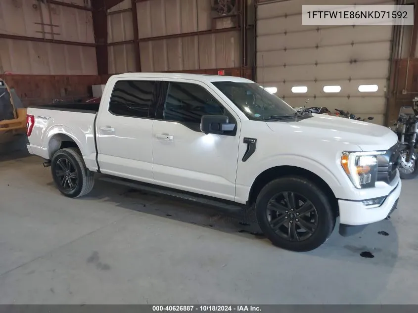 2022 Ford F-150 Xlt VIN: 1FTFW1E86NKD71592 Lot: 40626887