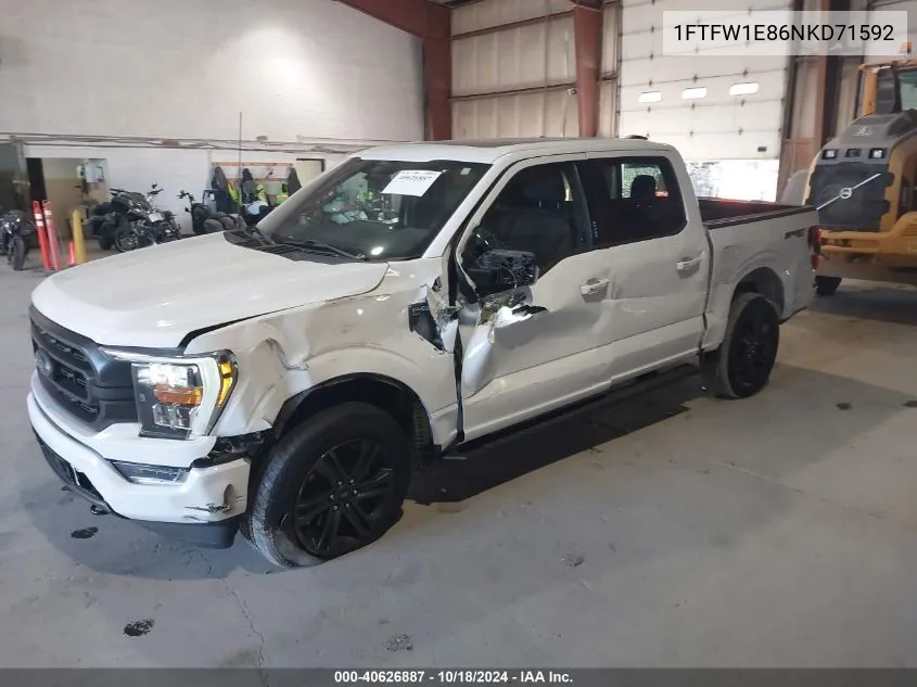 2022 Ford F-150 Xlt VIN: 1FTFW1E86NKD71592 Lot: 40626887