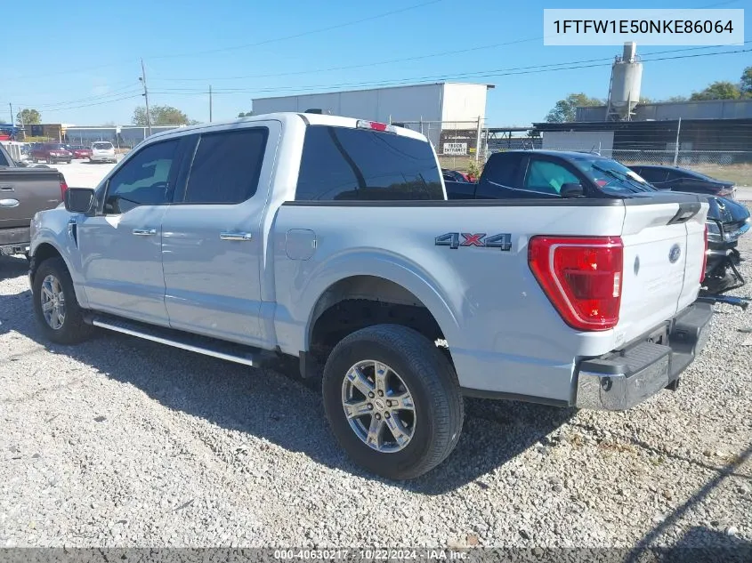 2022 Ford F-150 Xlt VIN: 1FTFW1E50NKE86064 Lot: 40630217