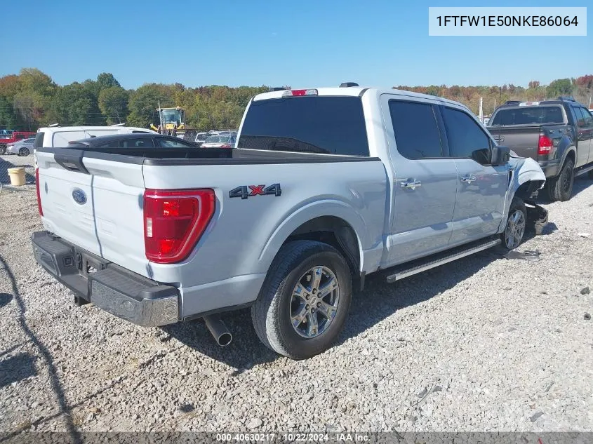 2022 Ford F-150 Xlt VIN: 1FTFW1E50NKE86064 Lot: 40630217