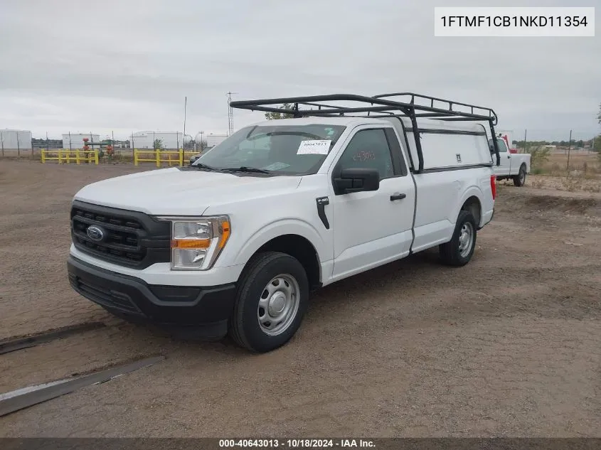 2022 Ford F-150 Xl VIN: 1FTMF1CB1NKD11354 Lot: 40643013