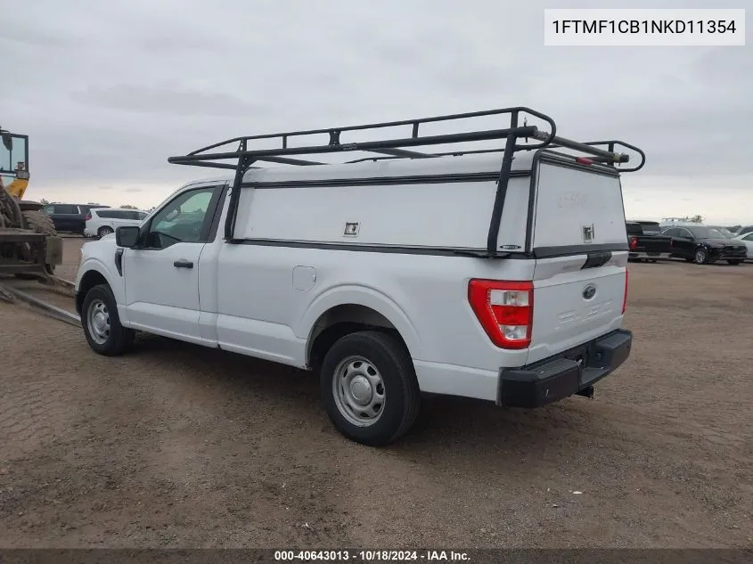 2022 Ford F-150 Xl VIN: 1FTMF1CB1NKD11354 Lot: 40643013