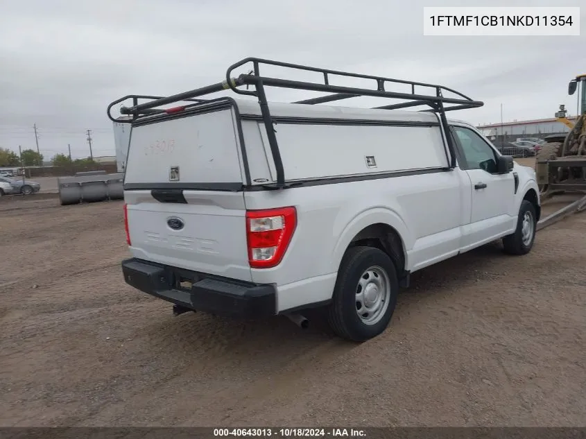 2022 Ford F-150 Xl VIN: 1FTMF1CB1NKD11354 Lot: 40643013