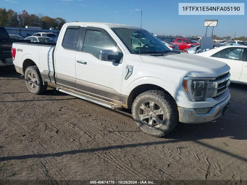 2022 Ford F-150 Lariat VIN: 1FTFX1E54NFA05190 Lot: 40674770