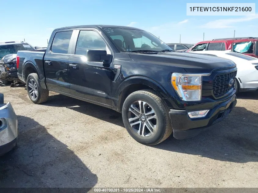 2022 Ford F-150 Xl VIN: 1FTEW1C51NKF21600 Lot: 40700281