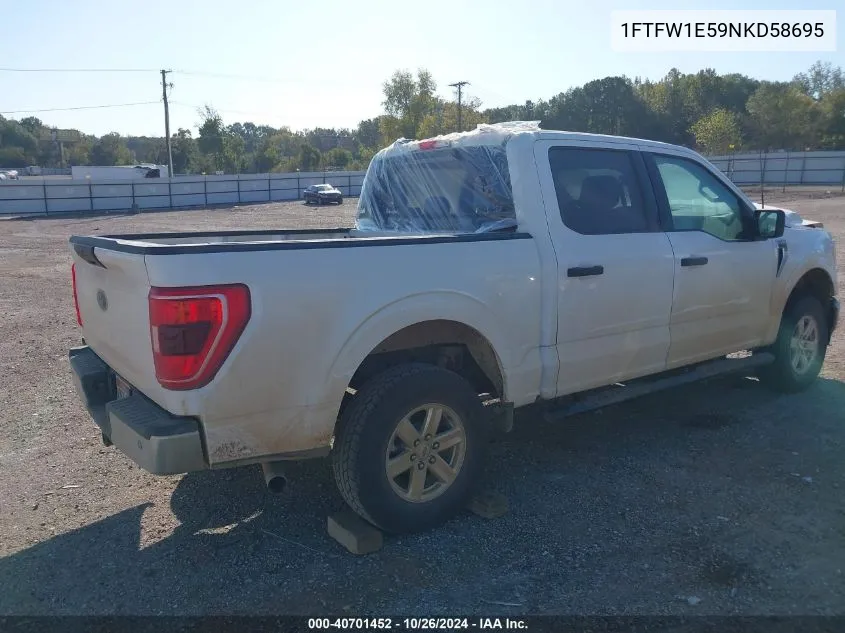 2022 Ford F-150 Xlt VIN: 1FTFW1E59NKD58695 Lot: 40701452